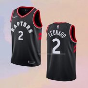 Camiseta Toronto Raptors Kawhi Leonard NO 2 Statement 2018 Negro