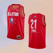 Camiseta All Star 2020 Philadelphia 76ers Joel Embiid NO 21 Rojo