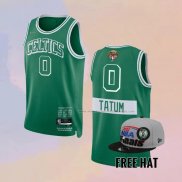 Camiseta Boston Celtics Jayson Tatum NO 0 Ciudad 2022 NBA Finals Verde