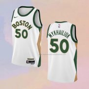 Camiseta Boston Celtics Sviatoslav Mykhailiuk NO 50 Ciudad 2023-24 Blanco