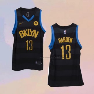 Camiseta Brooklyn Nets James Harden NO 13 Fashion Royalty Negro