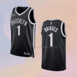 Camiseta Brooklyn Nets Mikal Bridges NO 1 Icon 2022-23 Negro