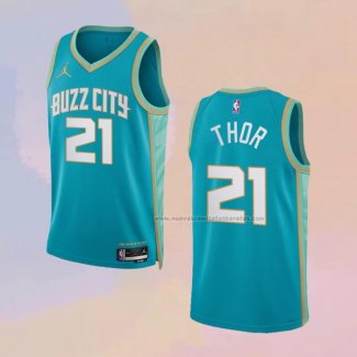 Camiseta Charlotte Hornets Jt Thor NO 21 Ciudad 2023-24 Verde