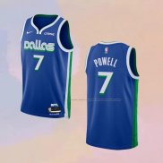 Camiseta Dallas Mavericks Dwight Powell NO 7 Ciudad 2022-23 Azul