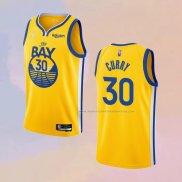 Camiseta Golden State Warriors Stephen Curry NO 30 Statement 2021 Oro