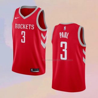 Camiseta Houston Rockets Chris Paul NO 3 Icon Rojo