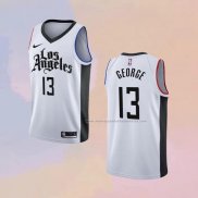 Camiseta Los Angeles Clippers Paul George NO 13 Ciudad 2019-20 Blanco