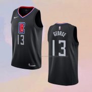 Camiseta Los Angeles Clippers Paul George NO 13 Statement 2019-20 Negro