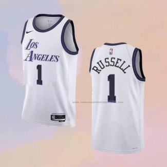 Camiseta Los Angeles Lakers D'Angelo Russell NO 1 Ciudad 2022-23 Blanco