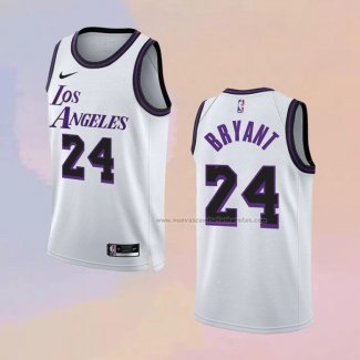 Camiseta Los Angeles Lakers Kobe Bryant NO 24 Ciudad 2022-23 Blanco