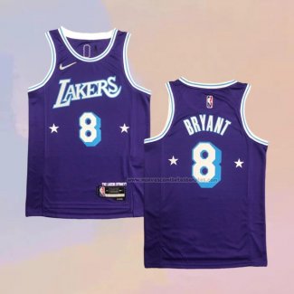 Camiseta Los Angeles Lakers Kobe Bryant NO 8 Ciudad Edition 2021-22 Violeta