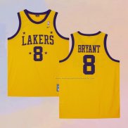 Camiseta Los Angeles Lakers Kobe Bryant NO 8 Mitchell & Ness 1957 Amarillo