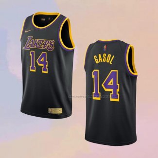 Camiseta Los Angeles Lakers Marc Gasol NO 14 Earned 2020-21 Negro