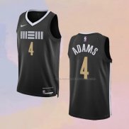 Camiseta Memphis Grizzlies Steven Adams NO 4 Ciudad 2023-24 Negro