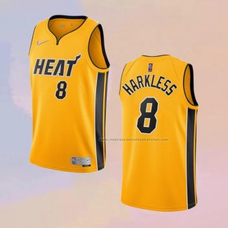 Camiseta Miami Heat Maurice Harkless NO 8 Earned 2020-21 Oro