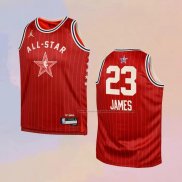 Camiseta Nino All Star 2024 Los Angeles Lakers LeBron James NO 23 Rojo