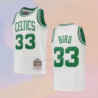 Camiseta Nino Boston Celtics Larry Bird NO 33 Mitchell & Ness 1985-86 Blanco