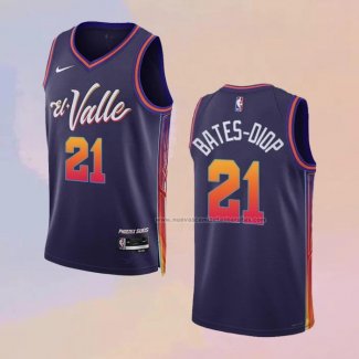 Camiseta Phoenix Suns Keita Bates-Diop NO 21 Ciudad 2023-24 Violeta