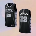 Camiseta San Antonio Spurs Malaki Branham NO 22 Statement 2022-23 Negro