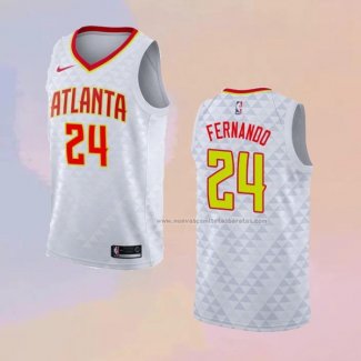 Camiseta Atlanta Hawks Bruno Fernando NO 24 Association Blanco