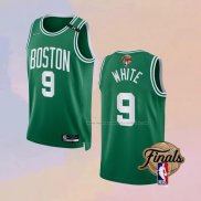 Camiseta Boston Celtics Derrick White NO 9 Icon 2022 NBA Finals Verde