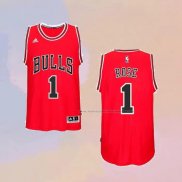 Camiseta Chicago Bulls Derrick Rose NO 1 Hardwood Classics Throwback 2008-09 Rojo