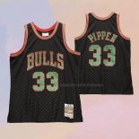 Camiseta Chicago Bulls Scottie Pippen NO 33 Mitchell & Ness 1997-98 Verde Negro