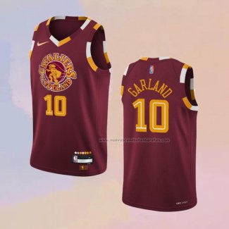 Camiseta Cleveland Cavaliers Darius Garland NO 10 Ciudad Rojo