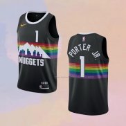 Camiseta Denver Nuggets Michael Porter JR. NO 1 Ciudad Negro