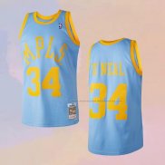 Camiseta Los Angeles Lakers Shaquille O'Neal NO 34 Mitchell & Ness 2001-02 Azul