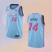 Camiseta Miami Heat Tyler Herro NO 14 Ciudad 2019-20 Azul