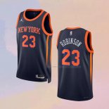 Camiseta New York Knicks Mitchell Robinson NO 23 Statement 2022-23 Negro