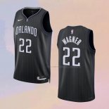 Camiseta Orlando Magic Franz Wagner NO 22 Ciudad 2022-23 Negro