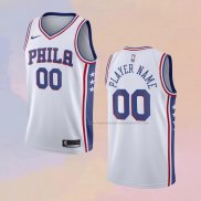 Camiseta Philadelphia 76ers Personalizada Association 2020-21 Blanco