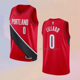 Camiseta Portland Trail Blazers Damian Lillard NO 0 Statement Rojo