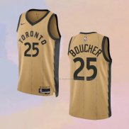 Camiseta Toronto Raptors Chris Boucher NO 25 Ciudad 2023-24 Oro