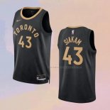 Camiseta Toronto Raptors Pascal Siakam NO 43 Ciudad 2022-23 Negro