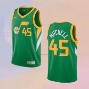 Camiseta Utah Jazz Donovan Mitchell NO 45 Earned 2020-21 Verde