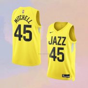 Camiseta Utah Jazz Donovan Mitchell NO 45 Icon 2022-23 Amarillo